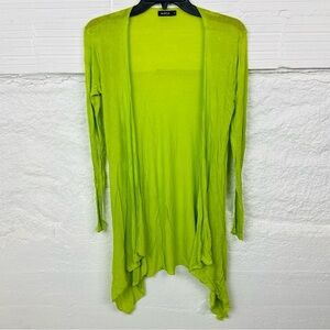 MIROA lime green lightweight open front cardigan sweater size small